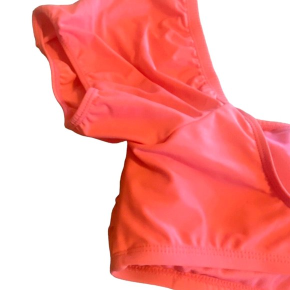 TIME & TRU Womens Plus 3X 24W-26W Peach Glow Halter Puff Sleeve Bikini TOP NWT - Picture 7 of 8